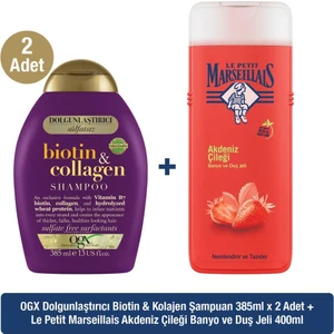 Biotin &  Sülfatsız Şampuan X2 + Le Petit Marseillais Akdeniz Çileği Duş Jeli 400 Ml