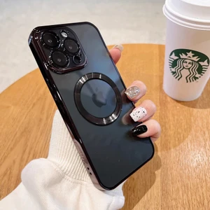 iPhone 13 Pro Max Kılıf Magsafe Köşeleri Renkli Kamera Korumalı