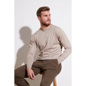 Yünlü Slim Fit Bisiklet Yaka Triko Kazak Erkek Kazak 518BISIKLET
