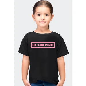 Blackpink Pac Siyah Kısa Kollu Kız Erkek Uniseks Çocuk Tişört