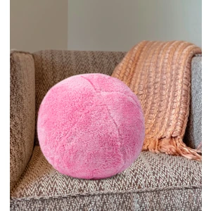 Dekoratif Peluş Top Kırlent Yastık 