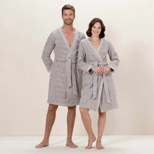 Afar Unisex Bornoz Sıcak Gri