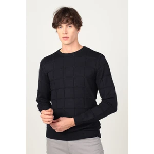 Slim Fit Dar Bisiklet Yaka Erkek Kazak