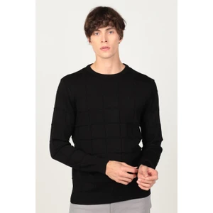 Slim Fit Dar Bisiklet Yaka Erkek Kazak