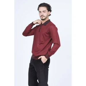 Ateş Triko Erkek Polo Yaka Yün Kazak 6091903 Bordo