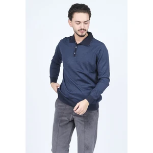 Ateş Triko Erkek Polo Yaka Yün Kazak 6091903 Indigo