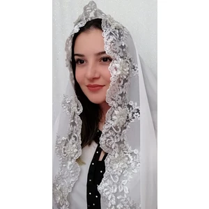 Lady Rio Mevlitşali,mevlüt Şalı,fransız Dantelli Güpürlü Mevlüt Örtüsü,3 Boyutlu Mevlit Örtüsü