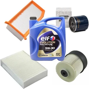 Dacia Duster 110 Beygir 4plus Filtre Bakım Seti 1.5 Dci E.l.f Yağlı 2014>2016 KİT2231D