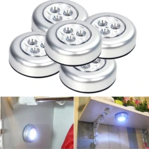 5'li Set Mini Led Işıklı Pilli Lamba Portatif Dolap içi