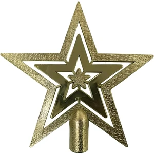 Çıtı Pıtı Store Yılbaşı 18 cm Içiçe Yıldız Ağaç Tepeliği Altın -Gold