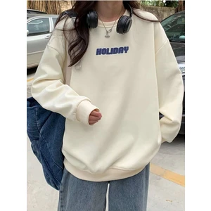 Kadın Holiday Baskılı Oversize Sweatshirt