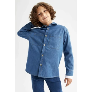Erkek Çocuk Coool Regular Fit Jean Uzun Kollu Gömlek X6042A622AU