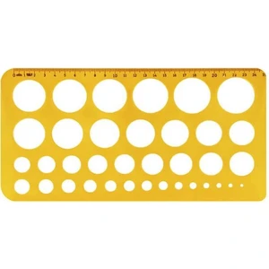 Daire Şablonu Büyük 1-36 mm 1 Adet Hatas Daire Şablonu 1-36 mm Büyük 1 Adet