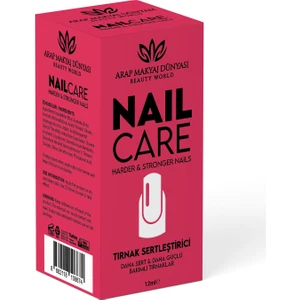 Arap Makyaj Dünyası Pembe Tırnak Sertleştirici 12 ml – Kırılan ve Zayıf Tırnaklar İçin Ethyl Acetate Bazlı Güçlendirici Bakım