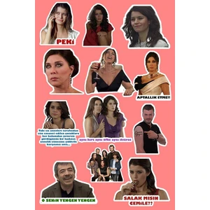 Aşk-I Memnu 12'li Laptop Notebook Tablet Sticker Seti