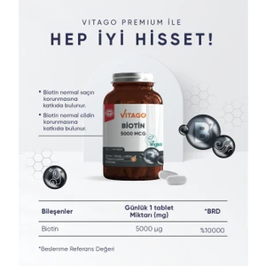 Premium Biotin 5000 Mcg 60 Tablet