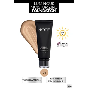 Note Cosmetics Luminous Moisturizing Fondöten 04 Sand