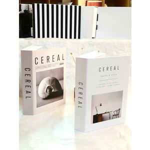 Saccura Dekor Dekoratif Kutu 2'li Set Cereal Kitap Kutu Set