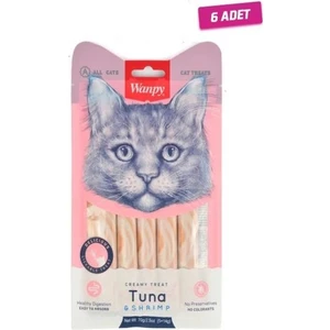 6 Adet - Wanpy Ton Balığı ve Karidesli Sıvı Kedi Ödülü 5X14 gr