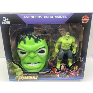 Figür ve Maske Set Yeni Model Hulk Oyuncak Figür Işıklı Maske - Tuka