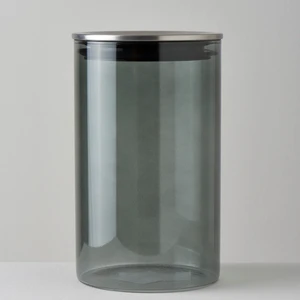 Smoky Cam-Metal Kapak 1000 ml 10,4x10,4x17 cm Kavanoz Füme