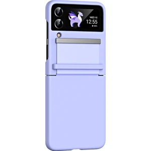 Samsung Galaxy Z Flip 3 Menteşe Cilt Hissi Cep Telefonu Kılıfları (Yurt Dışından)