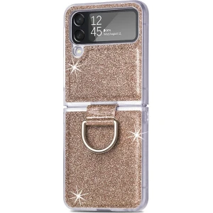 Samsung Galaxy Z Flip 3 Işıltılı Toz Halka Tokası Cep Telefonu Kılıfları (Yurt Dışından)
