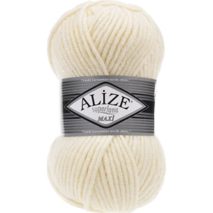 Superlana Maxi %25 Yün - %75 Akrilik / 100 gr - 100 M  Atkı Bere Örmek Için 599 Fildişi
