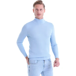 Mavi Regular Fit Düz Balıkçı Yaka Klasik Yün Triko Kazak