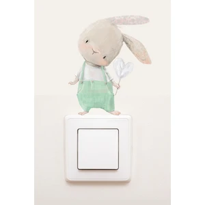 Kt Grup Yeşil Tulumlu Tavşan Dekoratif Priz Sticker