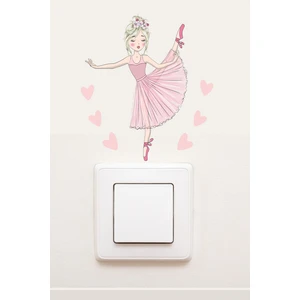 Kt Grup Pembe Balerin Dekoratif Priz Sticker