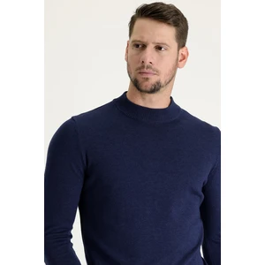 Yarım Balıkçı Yaka Regular Fit Pamuklu Triko Kazak