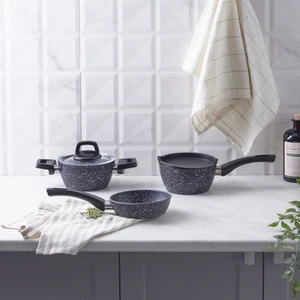 Bio Granit Blue Stone Mini 5 Parça Tencere Seti