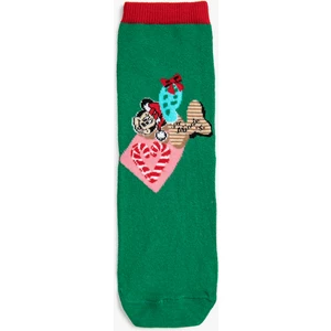 Yılbaşı Temalı Minnie Mouse Çorap Lisanslı Baskılı
