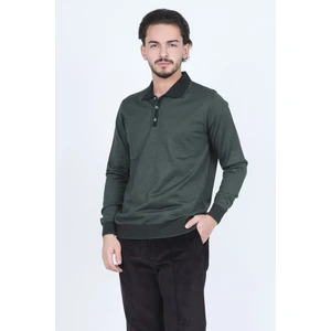 Ateş Triko Erkek Polo Yaka Yün Kazak 6091903 Yeşil
