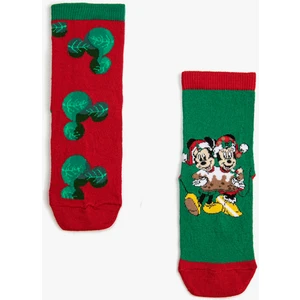 Koton 2'li Minnie ve Mickey Mouse Baskılı Çorap Lisanslı