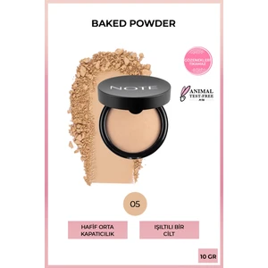 Note Cosmetics Baked Powder Işıltılı Bitişli Fırınlanmış Toz Pudra - 05 Soft Beige