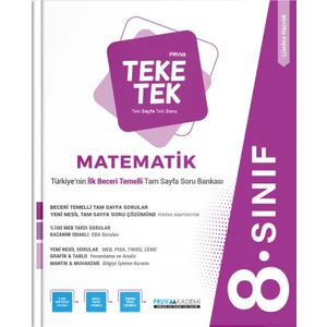 Pruva Akademi 8. Sınıf LGS Teke Tek Matematik Soru Bankası - Pruva Teke Tek
