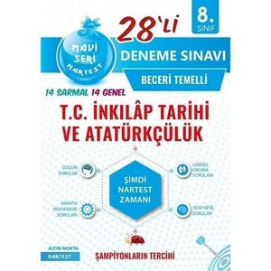 Nartest Yayınevi 8. Sınıf LGS İnkılap Tarihi 28 Deneme Beceri Temelli