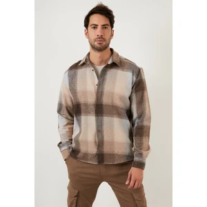 Regular Fit Ekose Desenli Pamuklu Oduncu Gömlek Erkek Gömlek 5896602