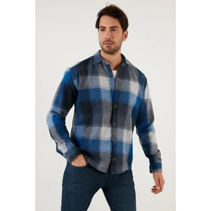 Regular Fit Ekose Desenli Pamuklu Oduncu Gömlek Erkek Gömlek 5896602