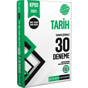 Pegem Akademi Yayıncılık 2023 KPSS Genel Kültür Genel Yetenek Tarih 30 Deneme