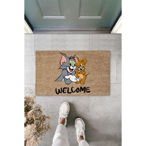 Dormot Home Dekoratif Dijital Baskı -Kedi ve Fare - Iç ve Dış Mekan Paspas