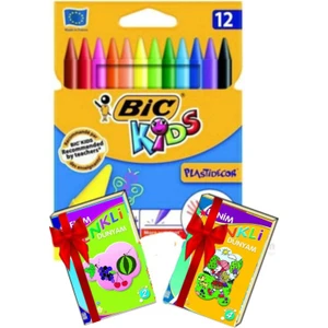 Çocuklar Için  2'li Boyama Kitabı+ 12'li Silinebilen Mum Boya (Ciltli)