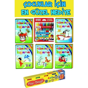 3-6 Yaşa Uygun Boyama Seti+Oyun Hamuru (Ciltli)