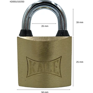 Kale Asma Kilit Sarı 50 mm
