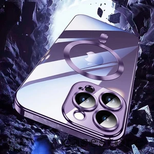 M.TK Moveteck Iphone 14 Pro Max Uyumlu Kılıf Kamera Derin Korumalı Korumalı Manyetik Magsafe Renkli Şeffaf