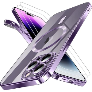 M.TK Moveteck Iphone 14 Pro Max Kılıf Kamera Korur Parmak Izi Bırakmaz Çizilmez Kablosuz Şarj Magsafe