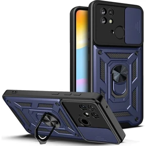 Xiaomi Redmi 10C Kılıf Vega Standlı Yüzüklü Pars Kamera Korumalı + Ekran Koruyucu Nano