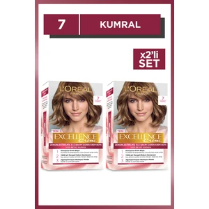 L'Oréal Paris Excellence Creme 7 Kumral Saç Boyası 2'li Set